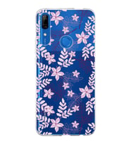 Huawei P Smart Z Uyumlu Kapak Floral Pudra Tasarımlı Şeffaf Silikon Kılıf