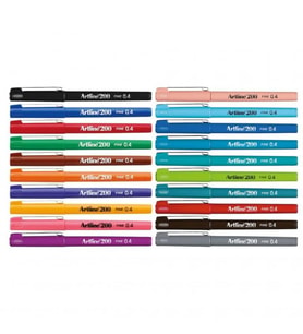 Artline 200 Fineliner 0.4mm İnce Uçlu Yazı ve Çizim Kalemi 20 RENK SET 