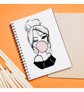 Kız Karakter Tasarımlı Defter