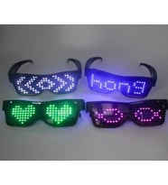 Smart Led Glasses Çok Renkli Led Işıklı Parti Gözlüğü Kablosuz Uygulamalı Eğlence Parti HJ-LRG02