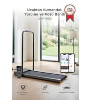 Torima Koşu Bandı Ayarlanabilir Bluetoothlu Uzaktan Kumandalı Katlanabilir Yürüme Bandı VEP1002 Siyah