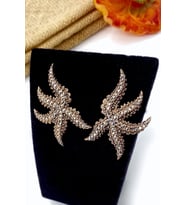Markazit Taşlı Bronz Renk Yıldız Küpe