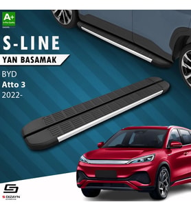 S-Dizayn BYD Atto 3 S-Line Aluminyum Yan Basamak 193 Cm 2022 Üzeri