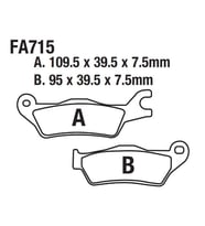 Ön Fren Disk Balatası Fa715 Suzuki Gsx-R 125, Gsx-S 125 (17-23)