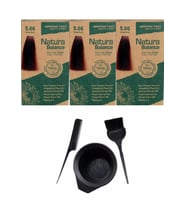 NATURA BALANCE SAÇ BOYASI 5.66 ŞARAP KIZILI 3 ADET+SAÇ BOYAMA SETİ