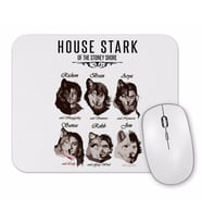 Game Of Thrones Stark Children And Wolves Mouse Pad