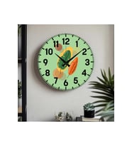 Dekoratif Türkçe Rakamlı UV Baskılı Duvar Saati (Sessiz) Akar Mekanizma 40CM Metal Akrep Yelkovan