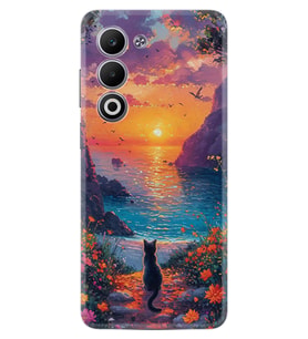 Oppo A5 Kılıf Boutique Baskılı Resimli Manzara Kedi Pcode -096