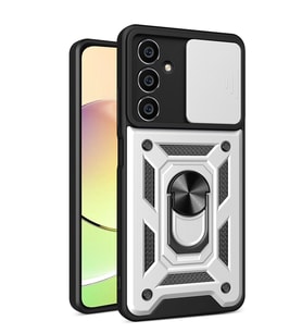 Galaxy A15 4G Kılıf Pars Lens Yüzüklü Silikon - Gümüş