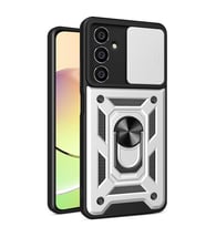 Galaxy A15 4G Kılıf Pars Lens Yüzüklü Silikon - Gümüş
