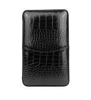 Firebird Siyah Timsah Desenli Deri Puro Taşıma Çantası & Seyahat Humidoru TRM5027