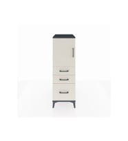 Kronos Dolap 2 Raflı 3 Çekmeceli Tek Kapaklı 44x59x134 Antrasit-Aytaşı