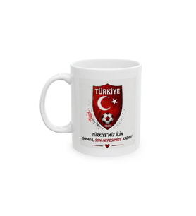 Türkiye Futbol Temalı Taraftar Porselen Kahve Kupası 330 ml KF13052620