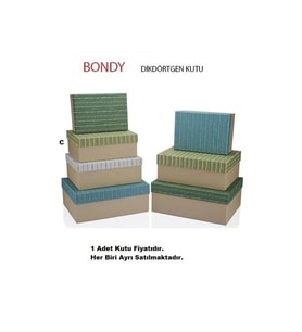 GIPTA BONDY DİKDÖRTGEN HEDİYE KUTUSU BX8041 C 190x260x110 mm - TEKLİ (Çok Renkli)