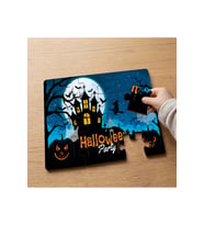 Halloween - Cadılar Bayramı Tasarımlı 24 Parça Ahşap Çocuk Puzzle