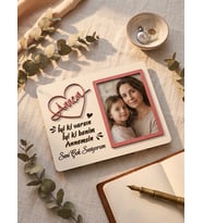 Kişiye Özel Anne Hediyesi, Fotoğraflı Dekoratif Fotoğraf Çerçevesi, İyi ki Varsın Annem, 21x26 cm