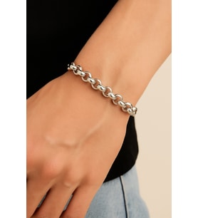 Gümüş Renk Doc  Zincir Unisex Çelik Bileklik - 3347