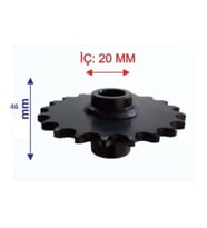 Atv Ön Dişli 520-20t İç 20 Mm Uzunluk 46 Mm M Atv