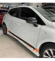 Renault Clio 5 Custom Yan Marşpiyel Seti Mat Siyah Plastik 2 Adet
