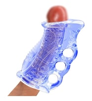 Erkek Penis Eğitim Mastürbatörü İki Tarafı Açık Uçlu Tırtıklı Stroker