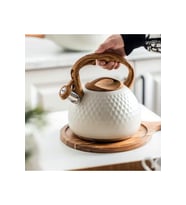 Modern Tasarım Düdüklü Kettle 3L Paslanmaz Çelik Ergonomik Su Isıtıcı Çaydanlık Islıklı