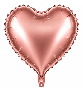 Kalp Folyo Balon Rose Gold (18 inc)
