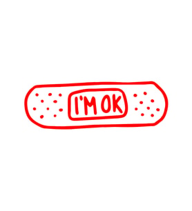 İm Ok Yarabandı Sticker17x17 Cm Kırmızı