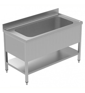 Electrolux Professional Yıkama-süzme Tezgahı, 1 Evye (1280x540x350 Mm), Taban Raflı - 1400 Mm, Plus LSGVLP1401