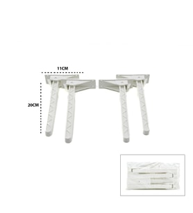 4 ADET BEYAZ SOFRA AYAK KOMPLE PLASTİK 20CM AÇ KAPA (5680)