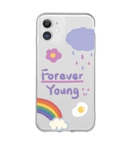 Iphone 11 Uyumlu Forever Young Tasarımlı Şeffaf Telefon Kılıfı