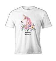 Unicorn Mom Pink Anneler Günü Beyaz Unisex Tshirt