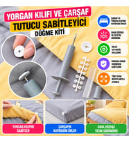 Mey İthalat® Yorgan Kılıfı Ve Çarşaf Tutucu Sabitleyici Düğme Kiti