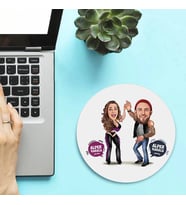 Kişiye Özel Aykırı Çiftler Karikatürlü Mousepad