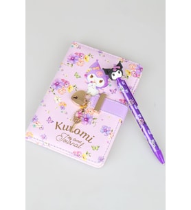 x Dekomus Lisanslı Kuromi Secret Garden Edition Kilitli Hatıra Defteri & 3d Figürlü Uçlu Kalem 0.7 Mm 2'lisi