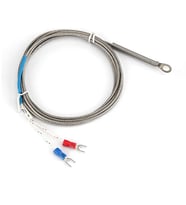 K Type Thermocouple 1 Metre Montaj Delikli Sıcaklık Isı Sensörü 0C/800C Paslanmaz Çelik Prob K Tip