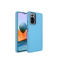 Xiaomi Redmi Note 10 Pro Uyumlu Kılıf Metal Çerçeve ve Buton Tasarımlı Silikon Zore Luna Kapak