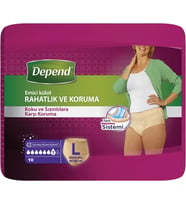 Depend Emici Külot Lohusa Pedi L - Large - Büyük Kadın (10 Adet) Tekli Pk