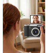 4K Video Çekim Özellikli Dijital Kamera 48 MP 8X Zoom ve 180 Derece Döner Ekranlı