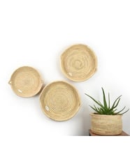 Carpinus Hasır Duvar Tabağı Seti_ 3'lü set (30-35-40 cm)