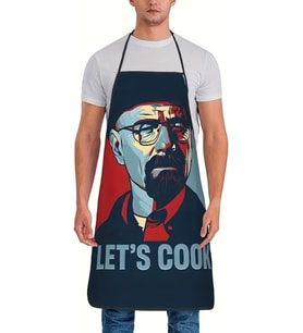 Let's Cook Baskılı Komik Mutfak Önlüğü Unisex Ayarlanabilir Askılı Walter White
