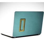 Sarı Dikdörtgen Soyut Laptop Sticker 15.4 inch (37X26CM)