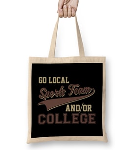 Vintage Go Local Sports Team And Or College Funny Bez Çanta Uzun Saplı