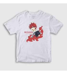Presmono Unisex Çocuk Beyaz Musashi Anime Orient T-Shirt 486269tt