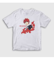 Presmono Unisex Çocuk Beyaz Musashi Anime Orient T-Shirt 486269tt