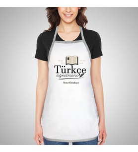Kişiye Özel Türkçe Öğretmenine Hediye Mutfak Önlüğü