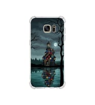 PrintiFy Samsung Galaxy S7 Edge ile Uyumlu Simya Serisi Gölge Ve Cam Tasarımlı Uv Baskılı Köşe Korumalı Antişok Kılıf