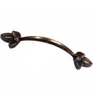 Dekoratif Zamak Yaprak Kulp - 96mm, Eskitme, 1 Adet TG-V 4979