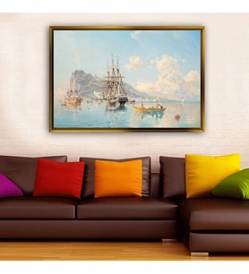 Altın Çerçeveli dekoratif tablo l1319 (Gold)