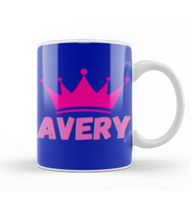 Avery  Name personalized Custom   vintage Retro Rainbow Style Design Gift Baby  Gift For Her Kupa Bardak Porselen