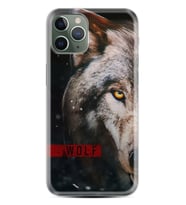 Apple iPhone 11 12 13 14 Pro Max Kılıf Desemli Silikon Wolf Eyes 1758